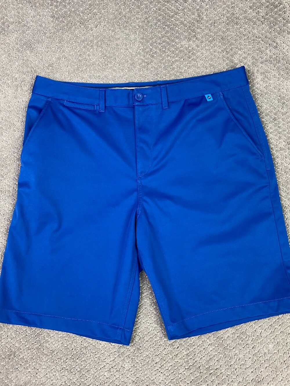 johnnie-O Shorts Mens 38 Blue Monsoon 10" Golf Performance Wear Stretch JMSH1510